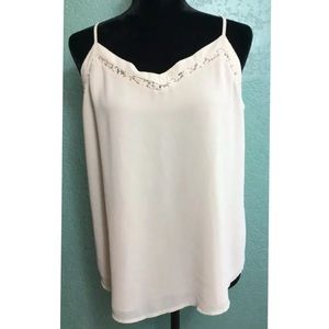 Women's Large Naked Zebra Cream Camisole